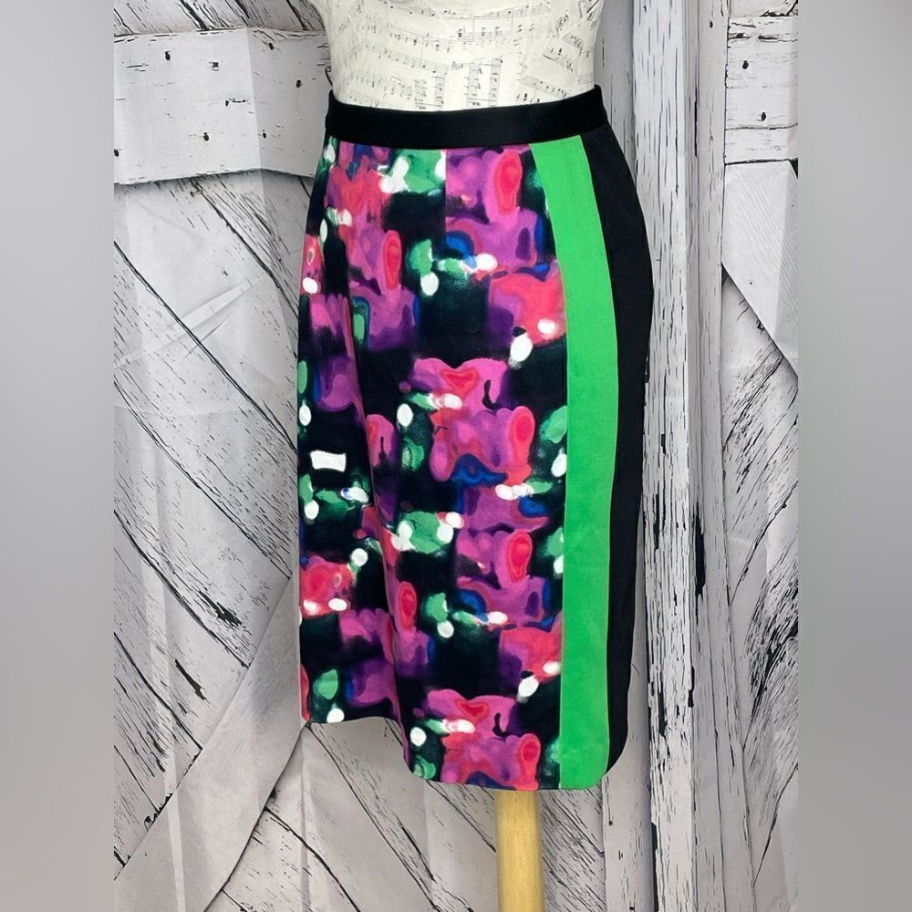 Isaac Mizrahi pencil skirt color block abstract 4